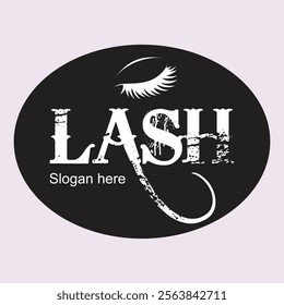 Lash logo desingn simple concept Premium Vector