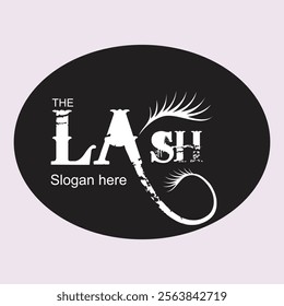 Lash logo desingn simple concept Premium Vector