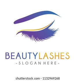 Lash Logo, Luxury Beauty Eye Lashes Logo Design Inspiration Vector