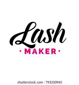 Lash Maker Calligraphic Lettering