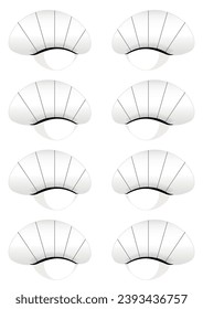 Lash mapping sheet for practicing eyelash extensions.