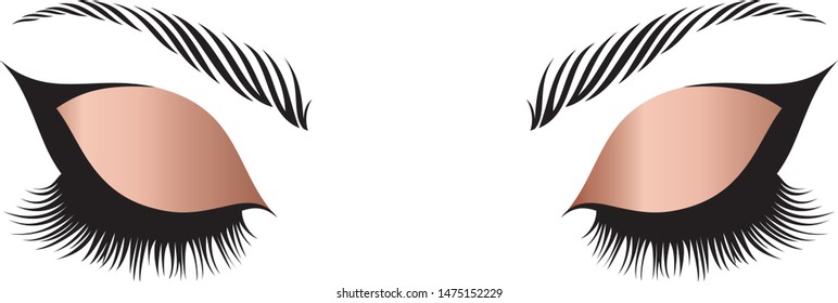 LASH  ROSE GOLD  VECTOR IMAGES