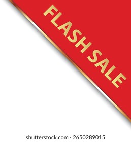 LASH SALE – Anuncio de Vector de esquina rojo