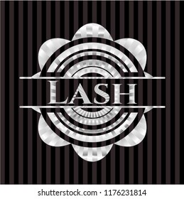 Lash silver shiny badge