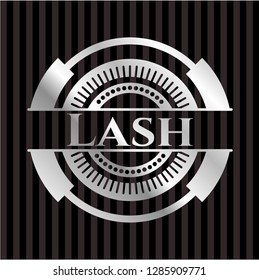 Lash silver shiny emblem