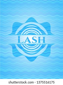 Lash water representation style badge.