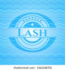 Lash water wave concept emblem background.