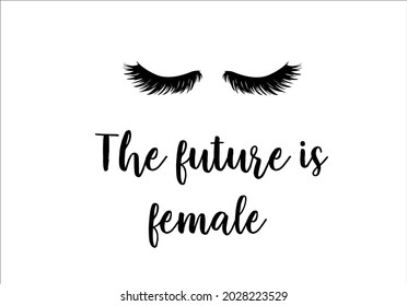 lashes the future is female vector design