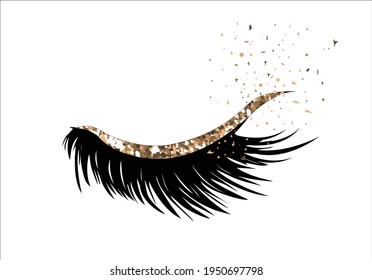 lashes glitter vector art design