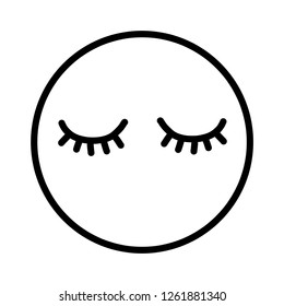 Lashes hand drawn logotype black and white