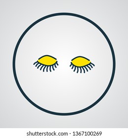 Lashes icon colored line symbol. Premium quality isolated eyelash element in trendy style.