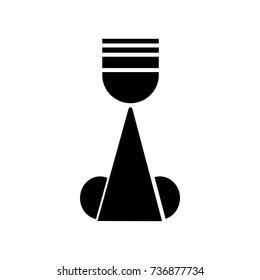 lashes icon, vector illustration, black sign on isolated background