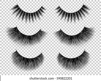 Lashes set. False eyelashes collection. Woman beauty product vector. Hand drawn female eyelashes. Trendy fashion illustration for mascara pack or beauty products design.