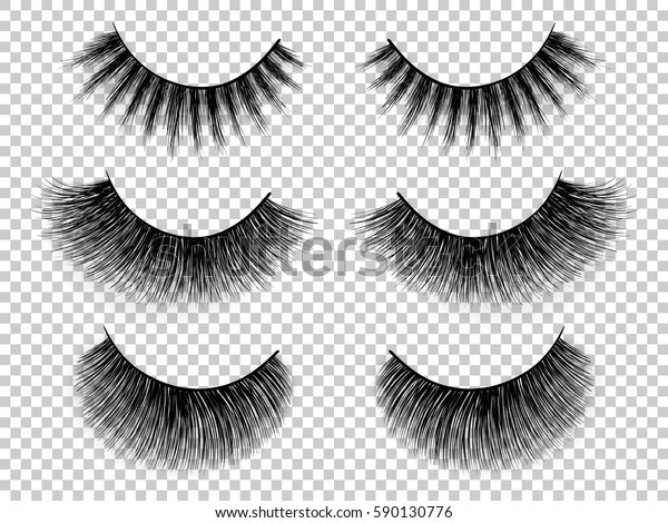 Lashes set. False eyelashes collection. Woman\
beauty product vector. False lashes realistic. Hand drawn female\
eyelashes. Trendy fashion illustration for mascara pack or beauty\
products design.