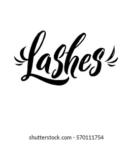 Lashes Typography Square Poster. Vector lettering. Calligraphy phrase for gift cards, scrapbooking, beauty blogs. Typography art.