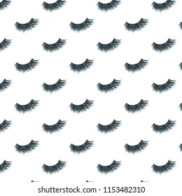 Lashes vector pattern with blue glitter effect