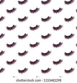 Lashes vector pattern with pink glitter effect