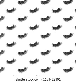 Lashes vector pattern with silver glitter effect