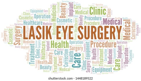 Lasik Eye Surgery Word Cloud Vector Made With Text Only