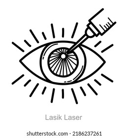 Lasik Laser And Eye Icon Concept