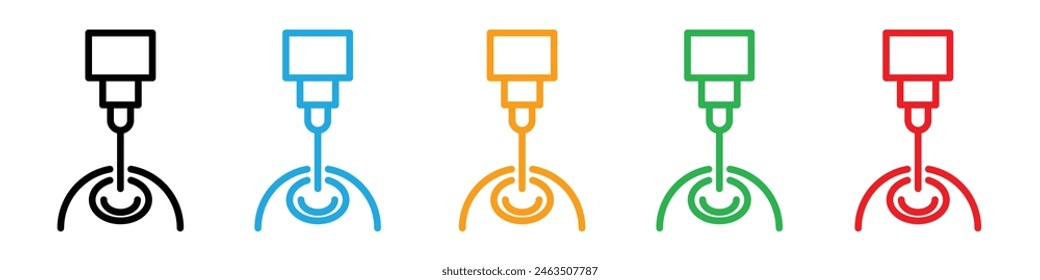 Lasik laser eye surgery icon logo set vector