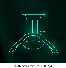 LASIK laser eye surgery poster. Correction of vision issues nearsightedness, farsightedness, astigmatism. Safe painless procedure, reshapes cornea, human eye anatomical vector medical illustration.