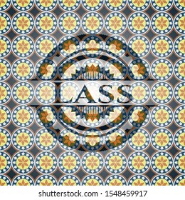 Lass  arabic style emblem. Arabesque decoration.