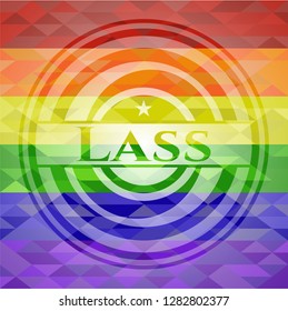 Lass  lgbt colors emblem 