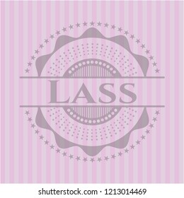 Lass  retro pink emblem