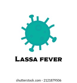 Lassafieber-Icon-Vektorgrafik. Neuer Virus im Umlauf. Illustration von Gesundheits- und Wissenschaftsviren.