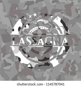 Lassagna on grey camo pattern