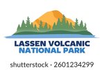 Lassen Volcanic National Park with beautiful natural scenery