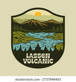 LASSEN VOLCANIC NATIONAL PARK VECTOR LOGO