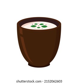 Lassi Indian Drink Hand Drawn Vector. Indian drink.