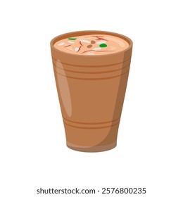 Lassi, Sweets Vector Illustration Isolated