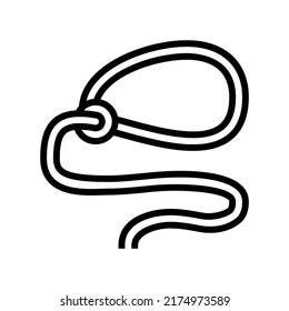 LASO Accessoire-Linie Symbol Vektorgrafik. Lasso-Accessoire-Zeichen. isoliertes Kontursymbol