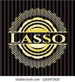 Lasso golden badge or emblem