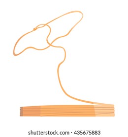 Lasso icon cartoon. Singe western icon from the wild west collection.