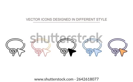 Lasso icon design with white background stock illustration