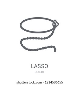 Lasso icon. Trendy Lasso logo concept on white background from Desert collection. Suitable for use on web apps, mobile apps and print media.