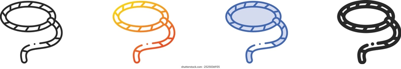 lasso icon.Thin Linear, Gradient, Blue Stroke and bold Style Design Isolated On White Background