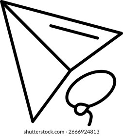Diseño de icono de Vector de línea Lasso