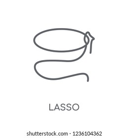 Lasso linear icon. Modern outline Lasso logo concept on white background from Desert collection. Suitable for use on web apps, mobile apps and print media.