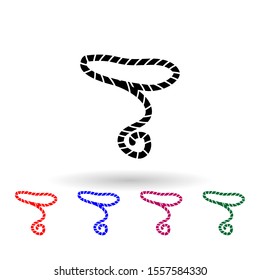 Lasso multi color icon. Simple glyph, flat vector of wild west material icons for ui and ux, website or mobile application