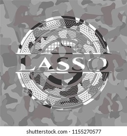 Lasso on grey camo pattern