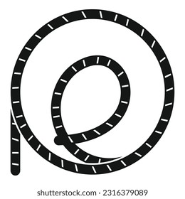 Lasso rope icon simple vector. Western circle. Knot border