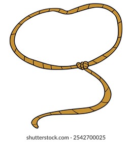 lasso rope illustration hand drawn isolated vector