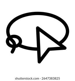 Lasso tool icon outline set sign