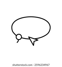 Lasso tool icon Vector, simple flat black linear illustration for web and app..eps
