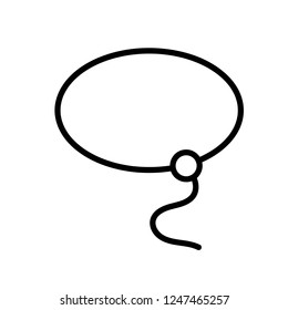 Lasso tool mini line, icon, background and graphic. The icon is black and white, linear flat, vector, pixel perfect, minimal, suitable for web